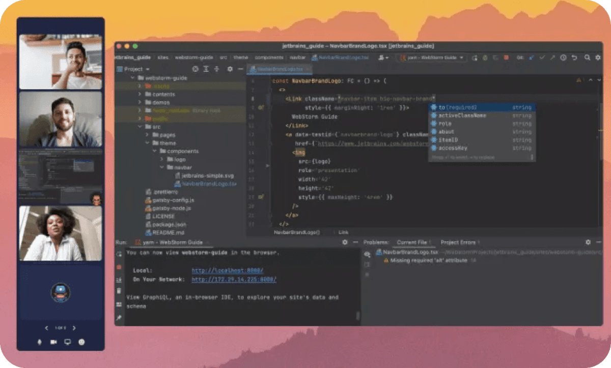 Face to face in a classroom